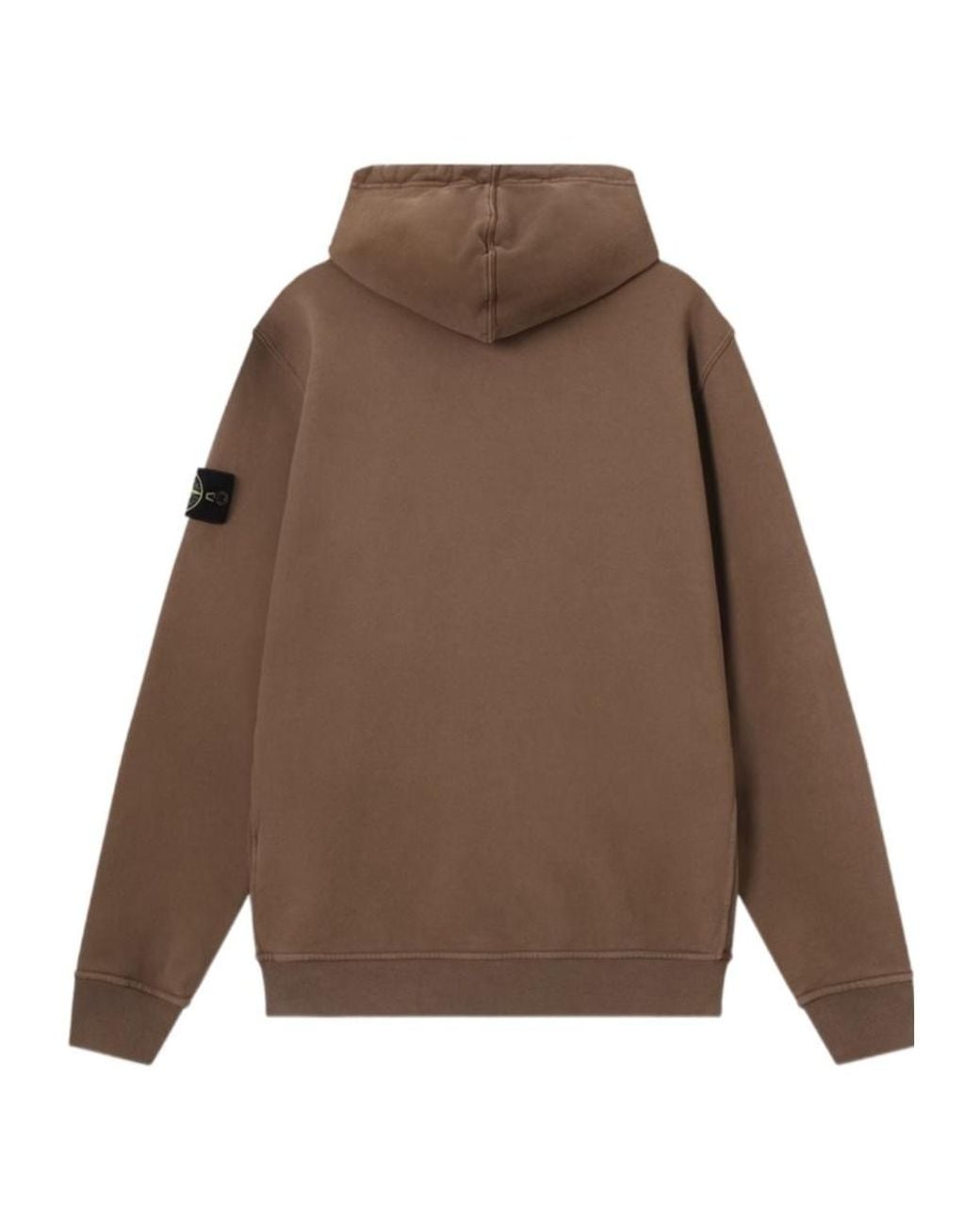 Stone Island Brown Regular-Fit Hooded Sweatshirt With Thumbhole Cuffs for men
