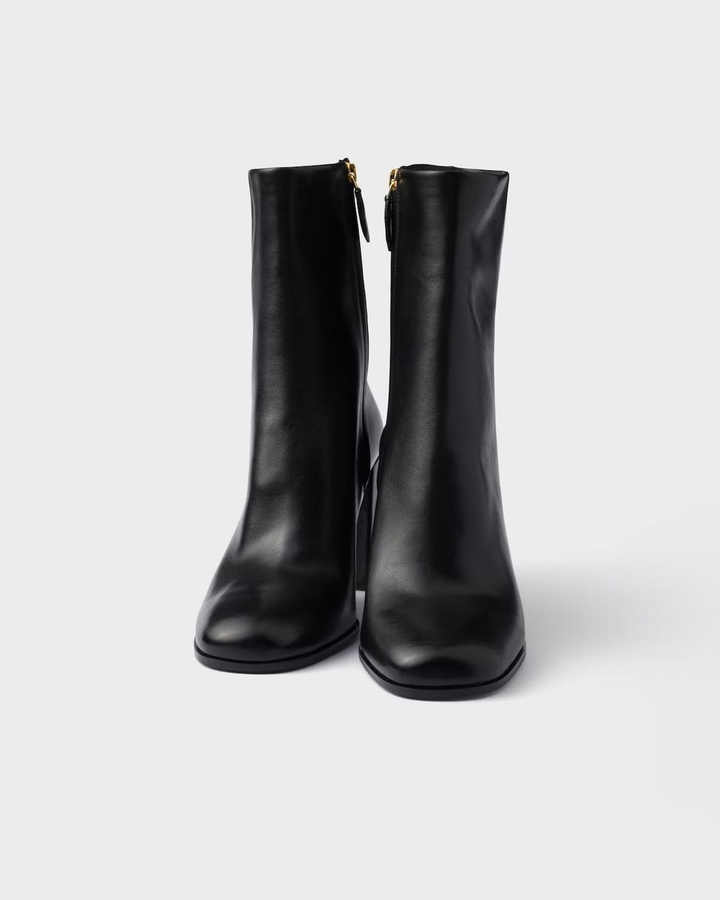 Prada Black Zip-Up Block-Heeled Boots