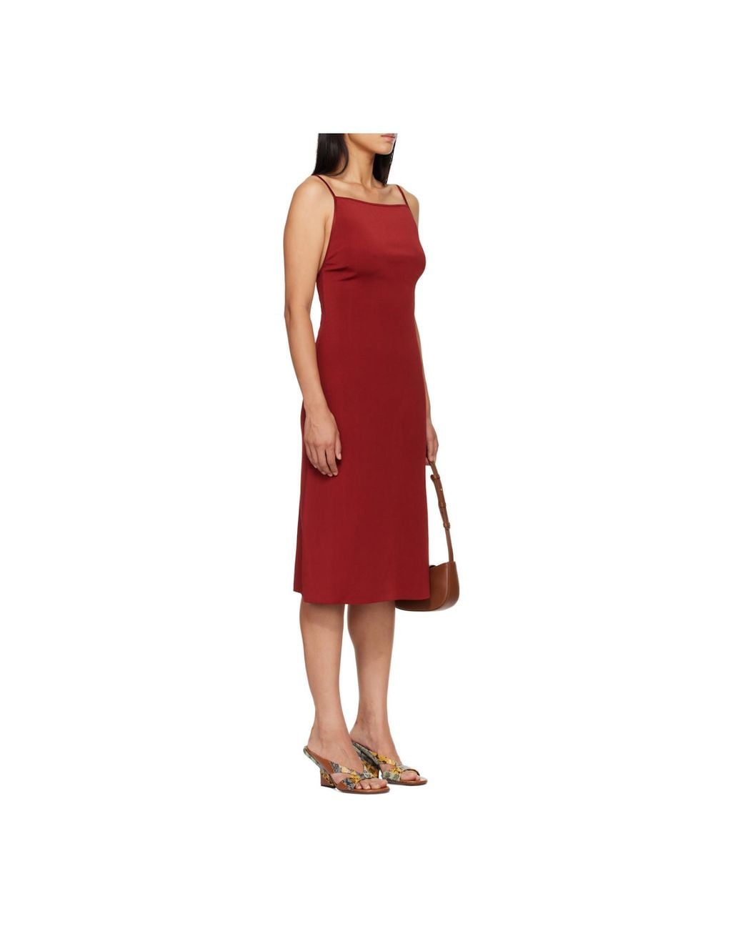 Ferragamo Red Knitted Slip Dress