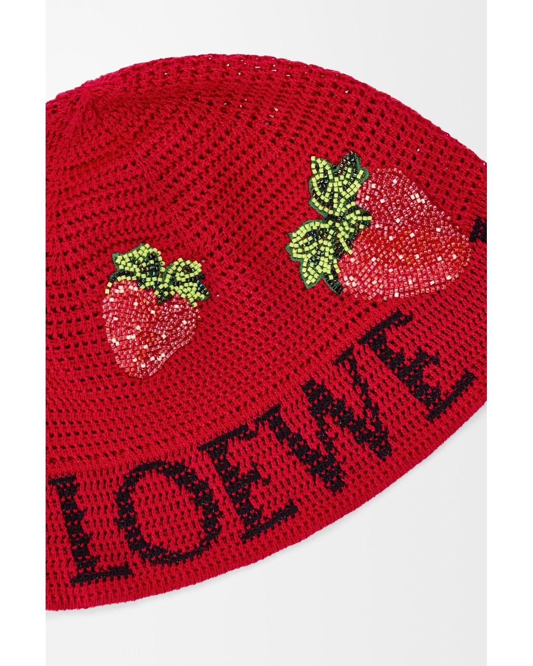 Loewe Red Strawberry Bucket Hat