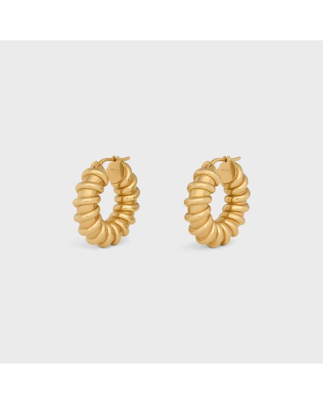 Céline Metallic Défilé Torsade Hoops