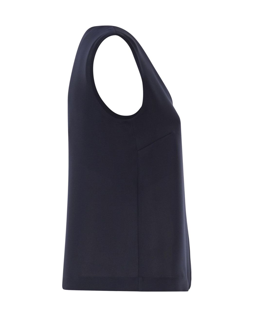 Herno Blue V-Neck Sleeveless T-Shirt