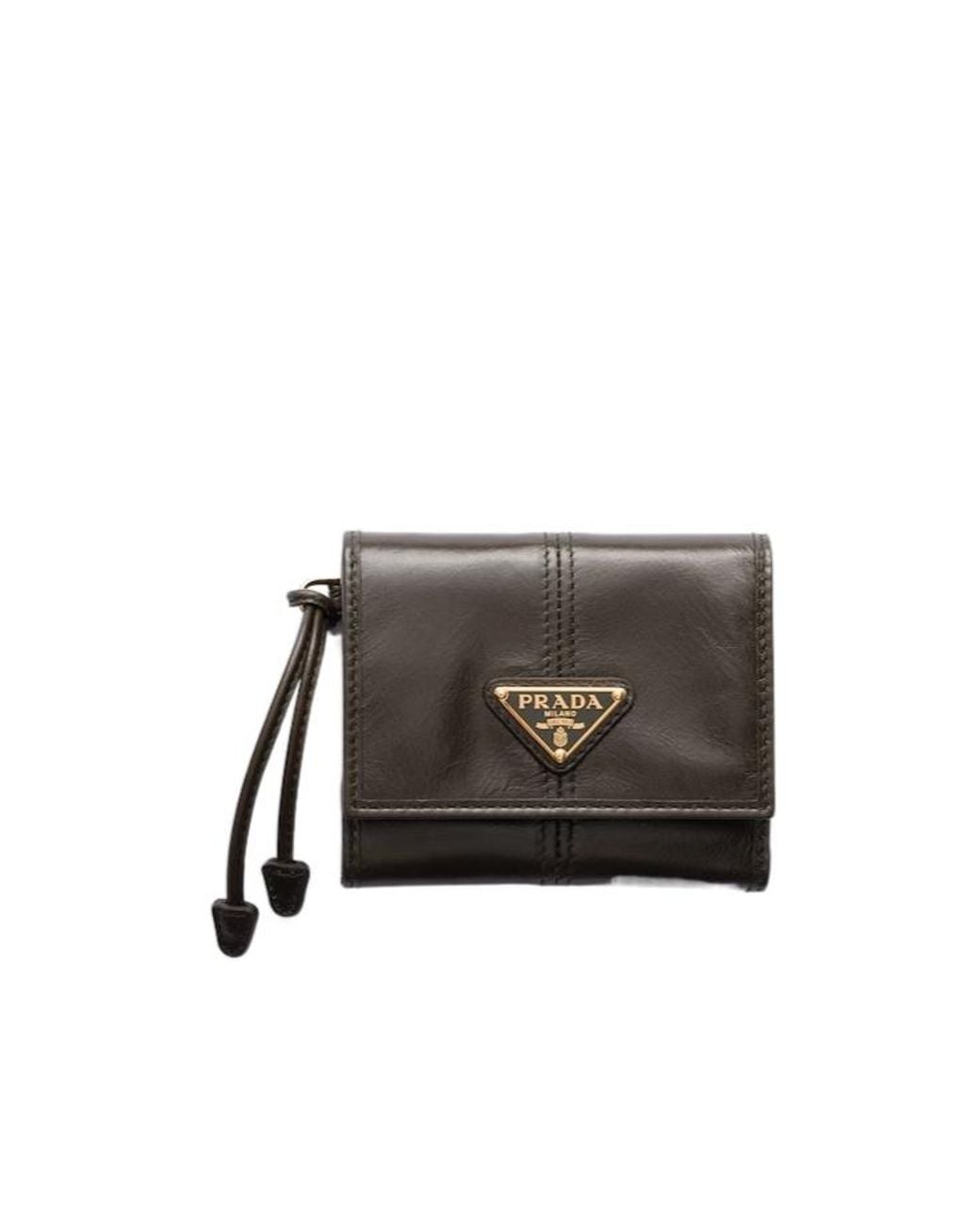Prada Black Small Leather Wallet