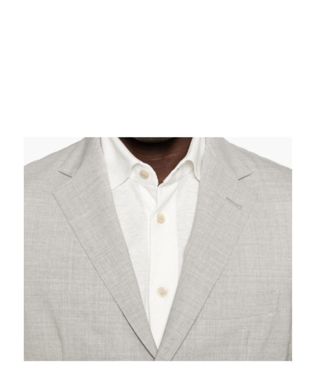 Eleventy White Button Suit for men