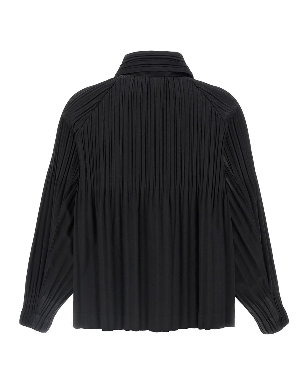 Pleats Please Issey Miyake Blue Pleats Please Issey Miyake Double-Breasted Oversized Jacket