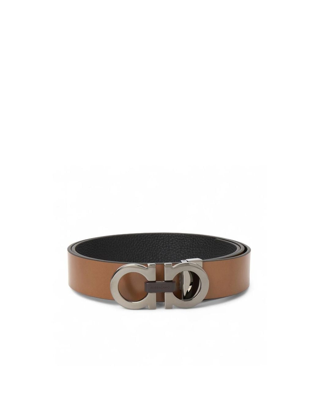 Ferragamo White Reversible And Adjustable Gancini Belt for men
