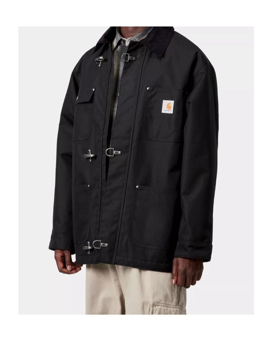 Carhartt Black Adair Logo Patch Jacket for men