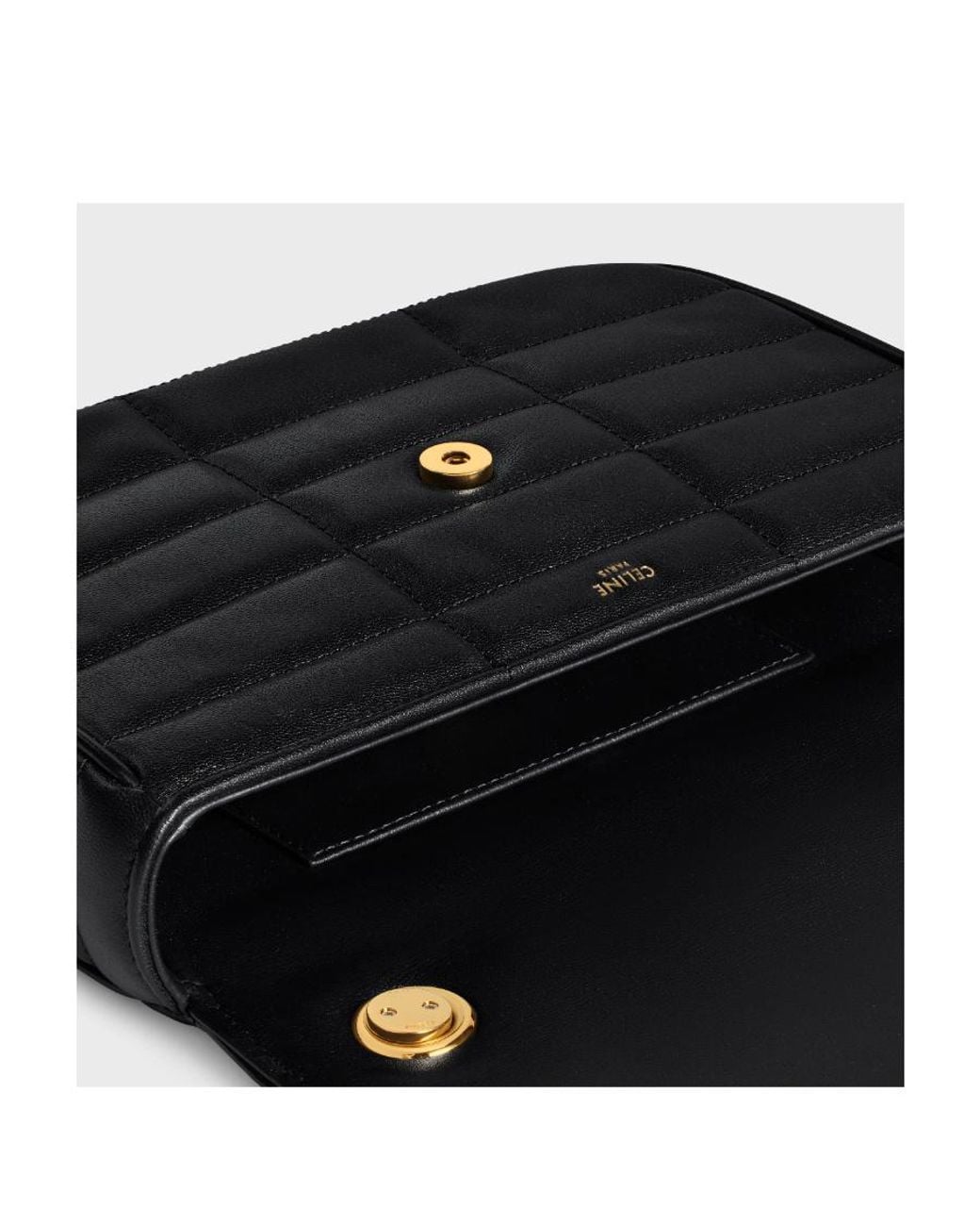 Céline Black Chain Shoulder Bag Matelasse Monochrome