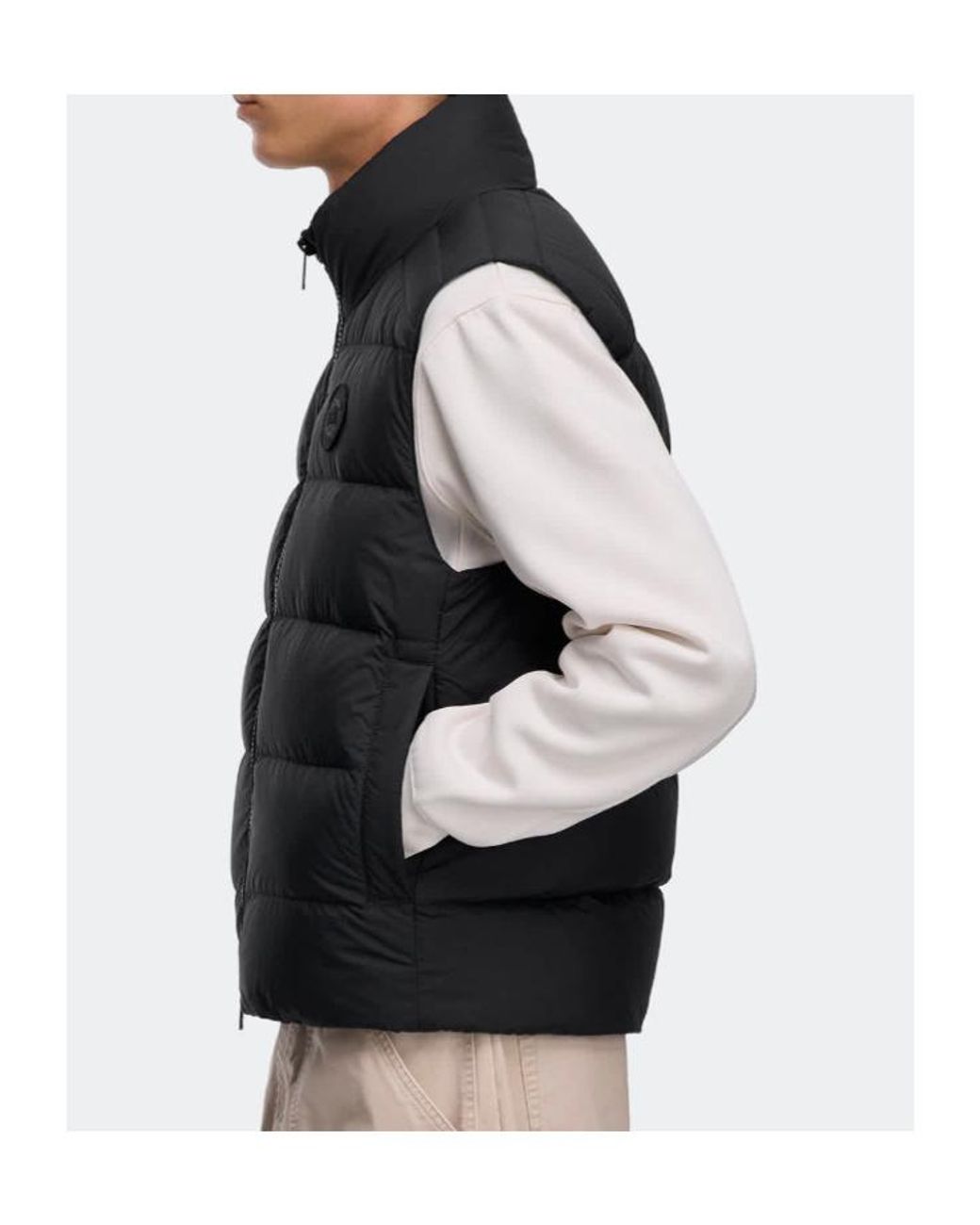 Canada Goose Black Apos;S Crofton Packable Nylon Down Vest for men