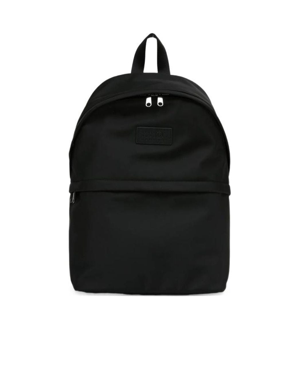 MM6 by Maison Margiela Black Logo-Patch Backpack for men