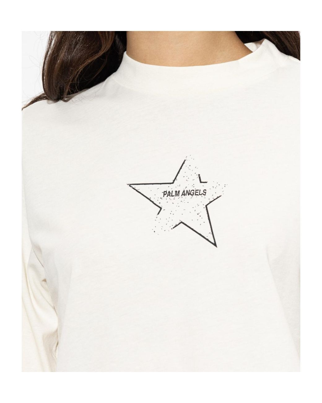 Palm Angels White Crew-Neck T-Shirt