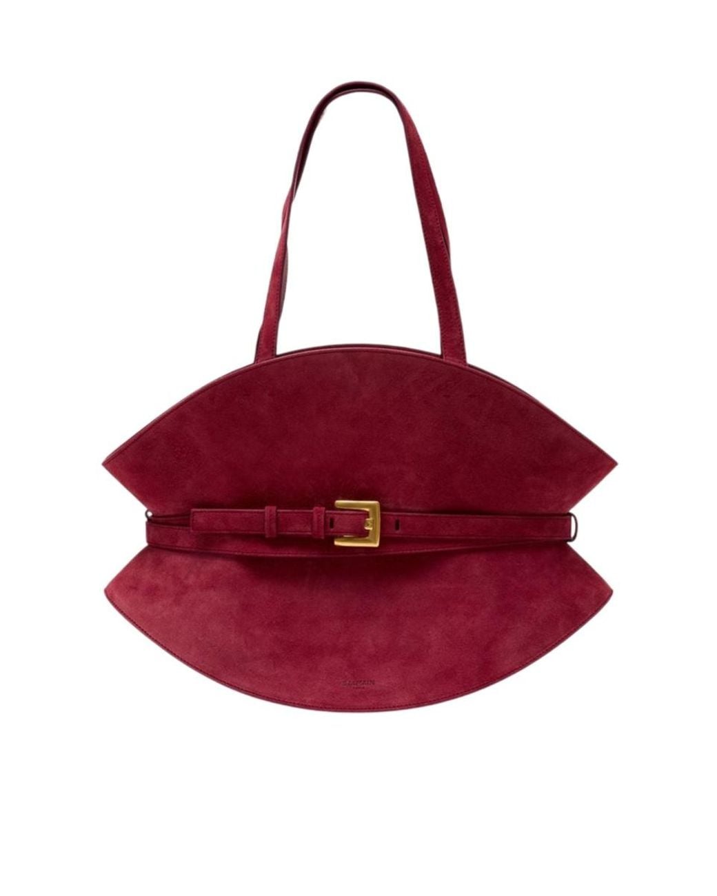 Balmain Red Medium Shuffle Shoulder Bag
