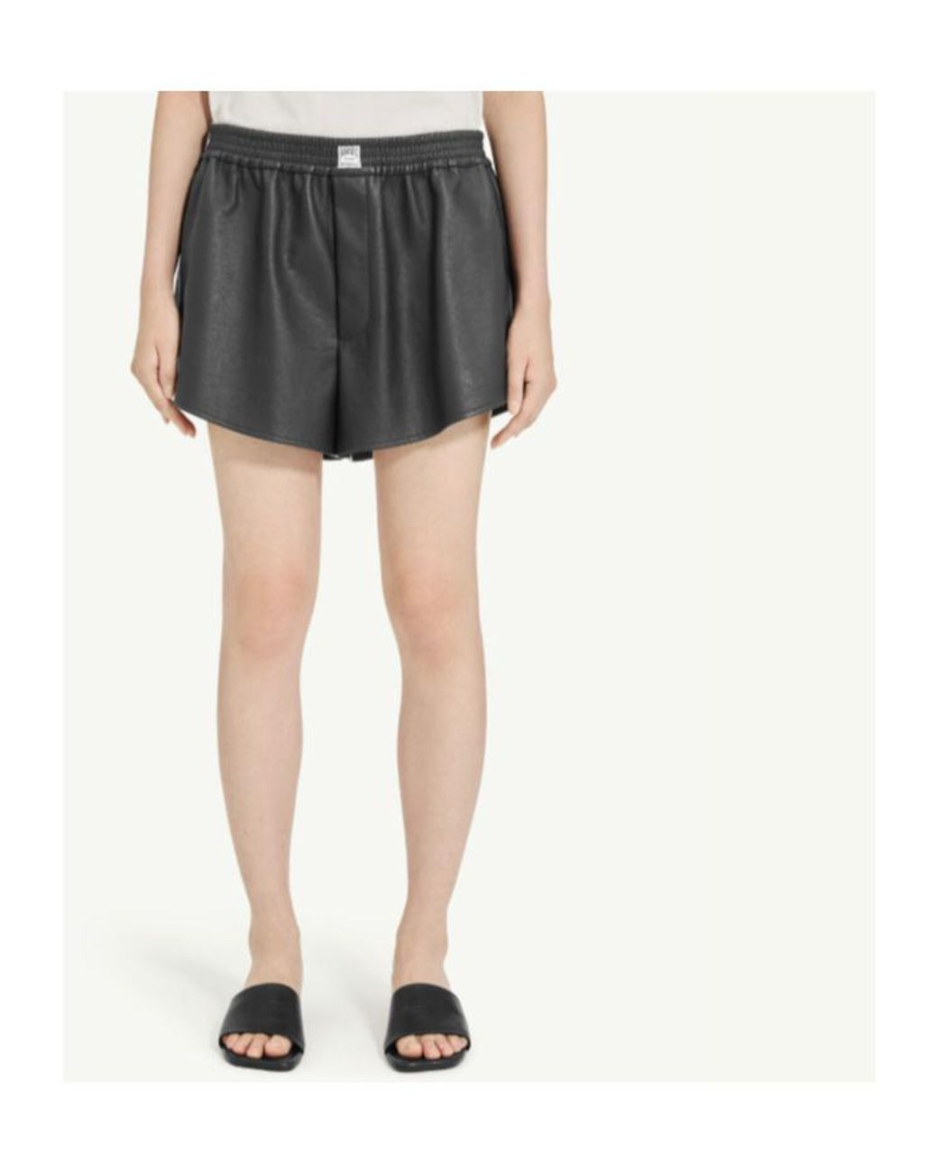 MM6 by Maison Margiela Black Faux Relaxed Fit Shorts