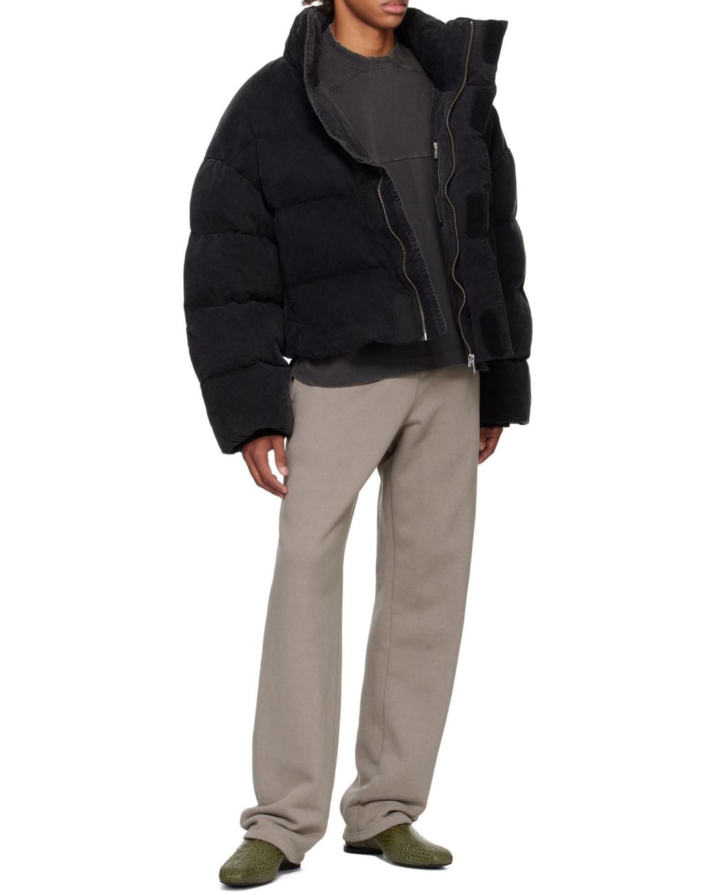 Entire studios Black Mml Quilted Puffer Jacket for men