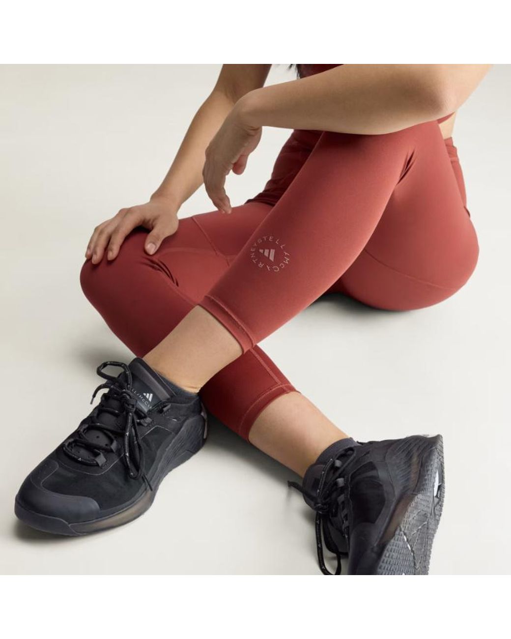 Adidas By Stella McCartney Red Training 7/8 Leggings
