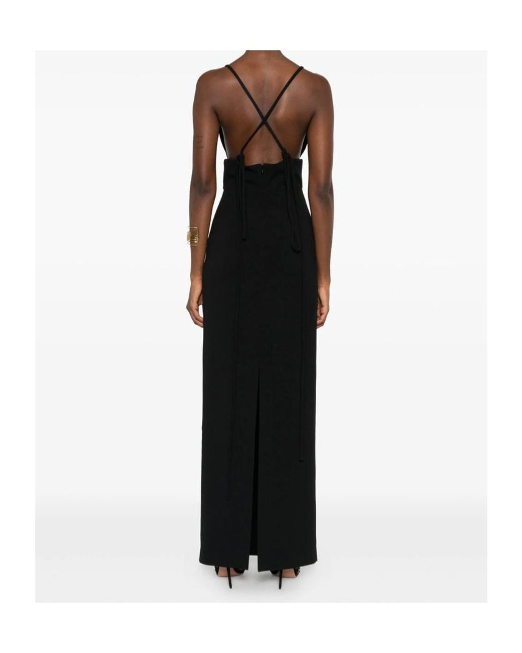 Solace London Black Milly Midi Dress