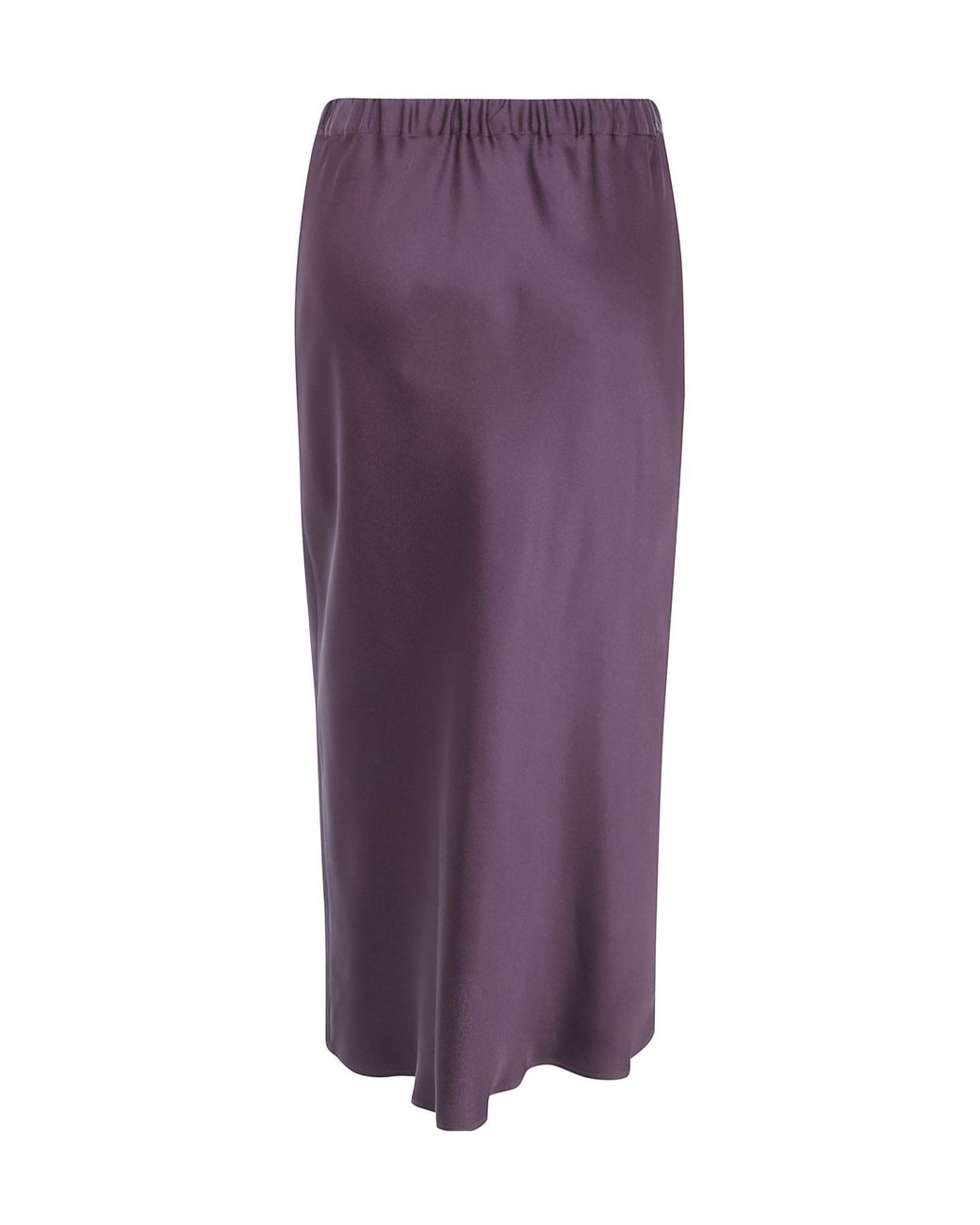 Antonelli Purple Orinoco Satin Midi Skirt