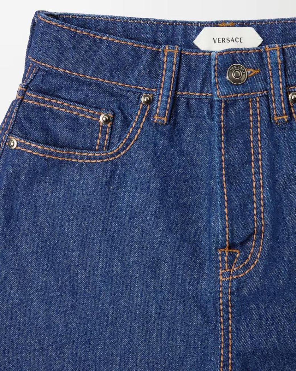 Versace Blue Medusa Biggie Straight-Leg Jeans