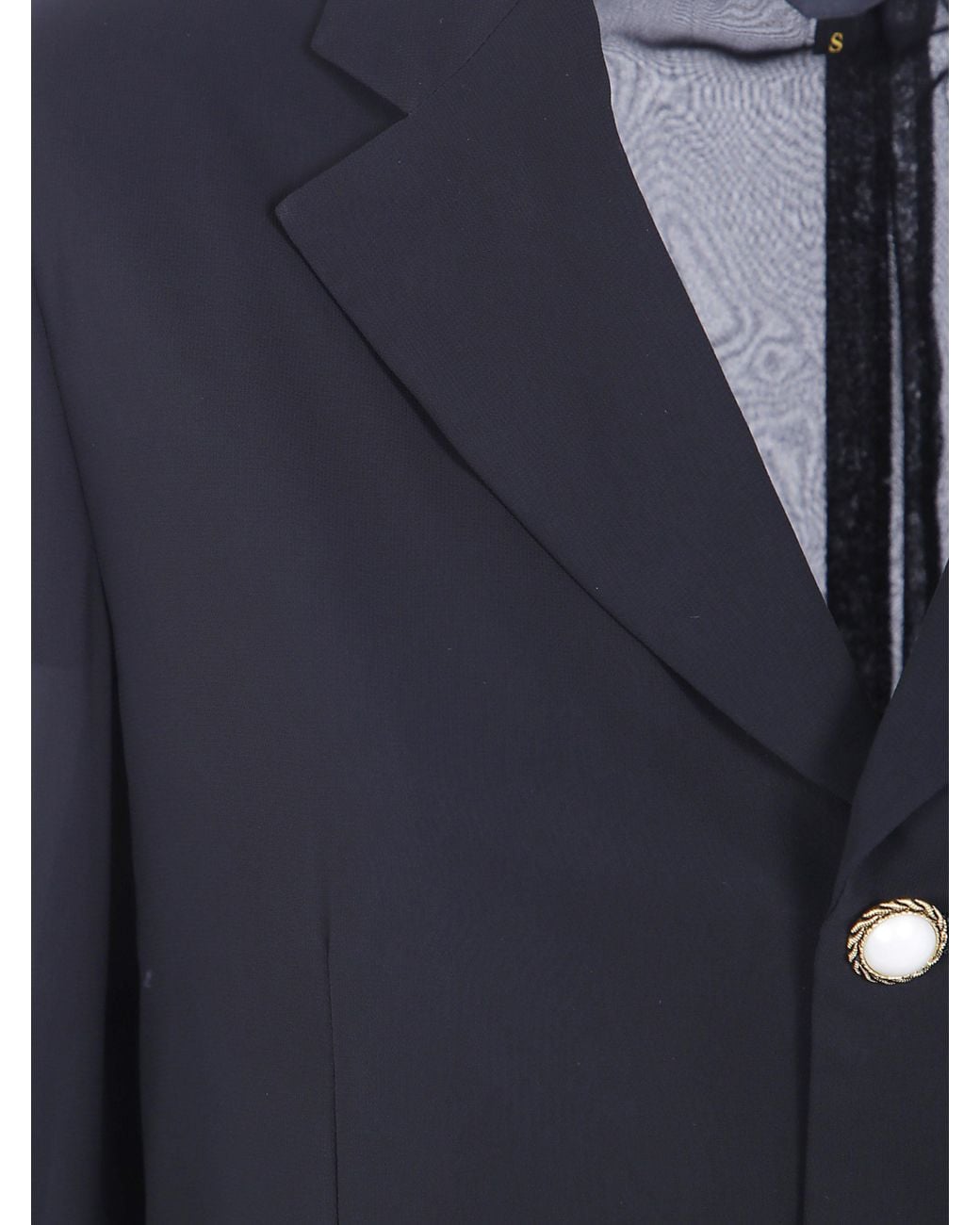 Comme des Garçons Blue Long-Sleeve Blazer