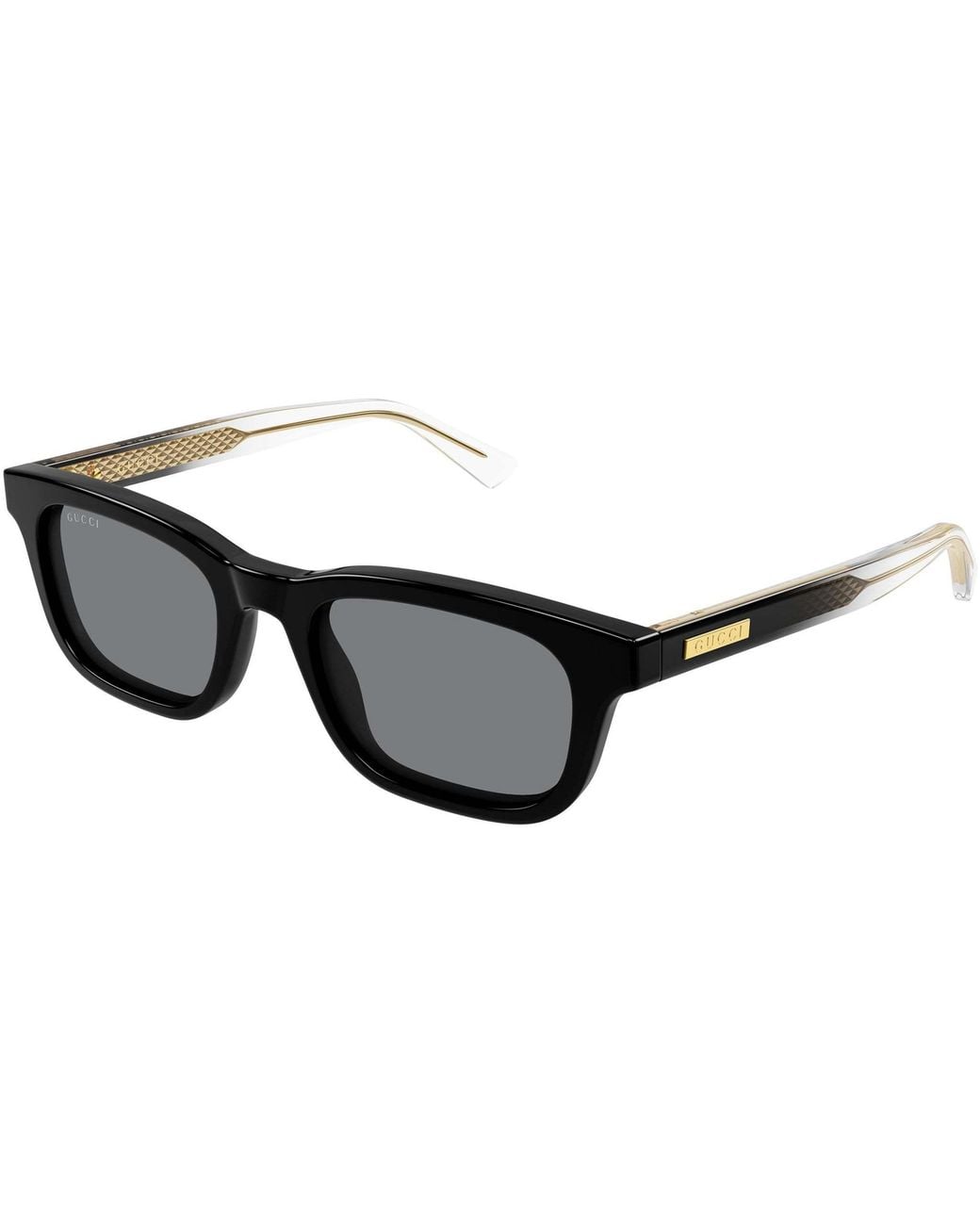 Gucci Black Rectangle Sunglasses for men