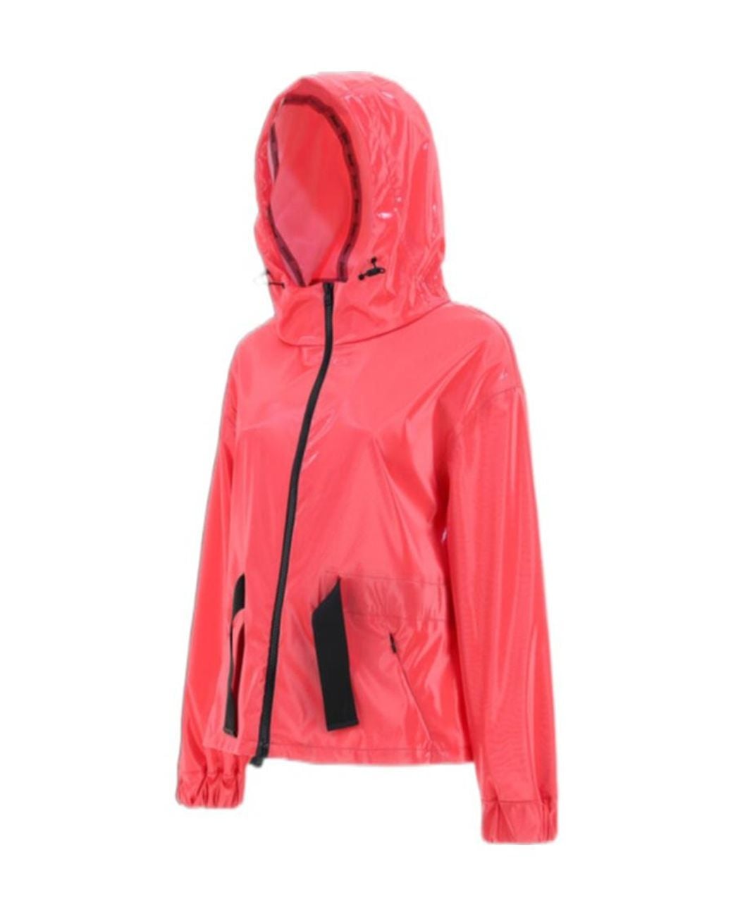 Herno Red Drawstring Hooded Jacket
