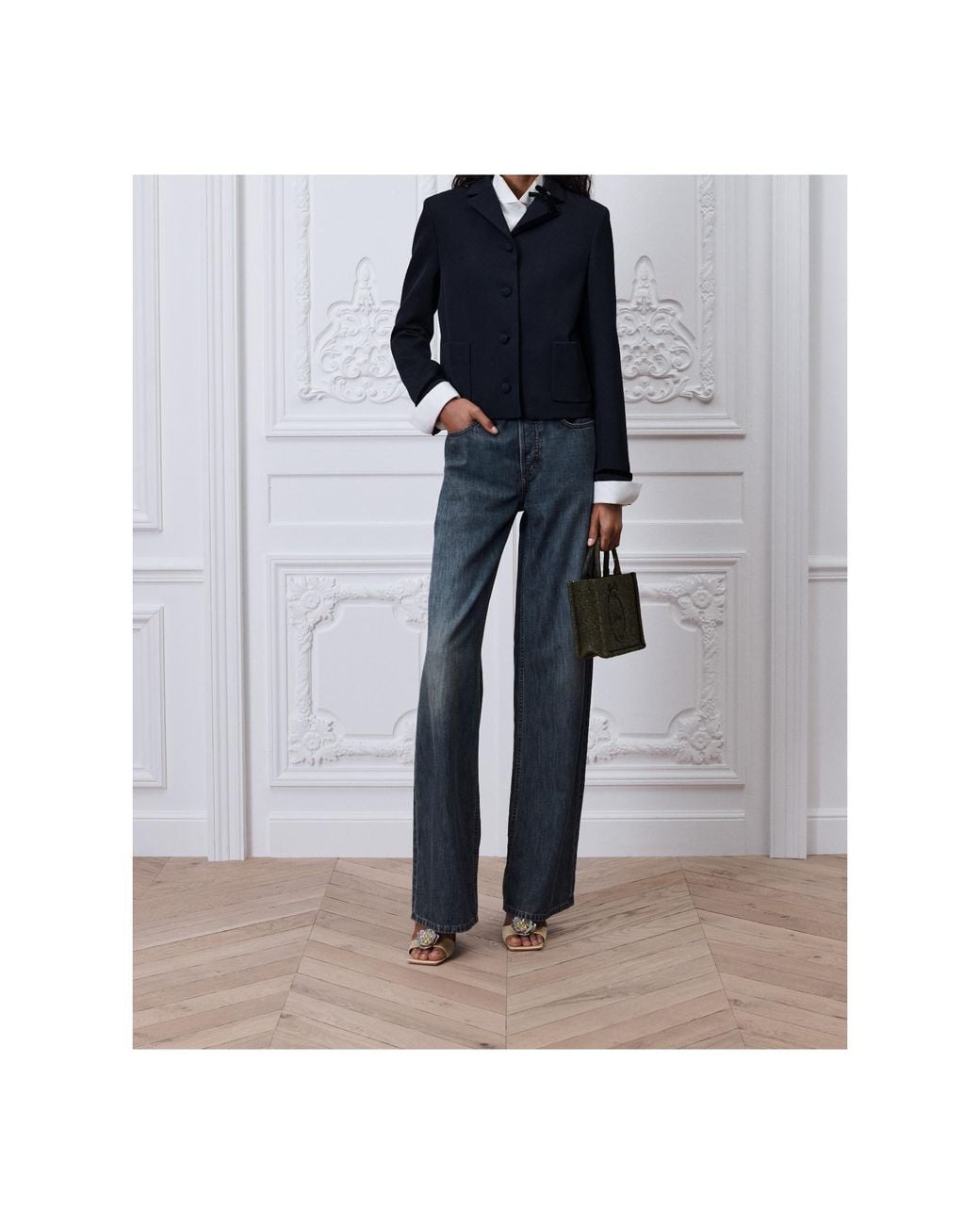 Dior Blue Long-Sleeve Wool Jacket