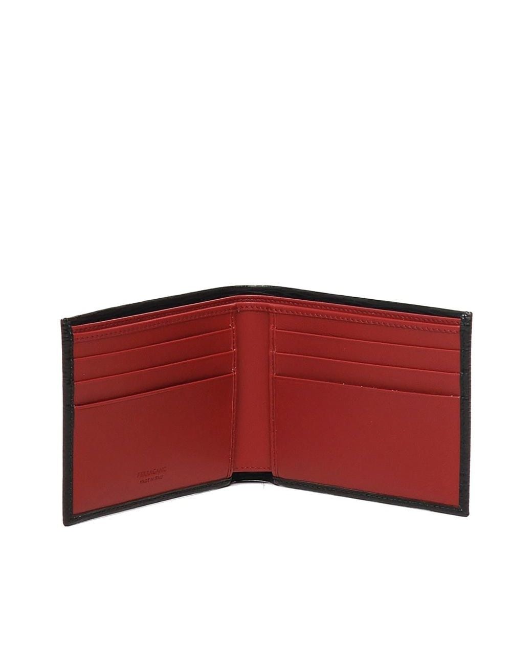 Ferragamo Black Ferragamo Wallet Card Holder And Keyring Set for men