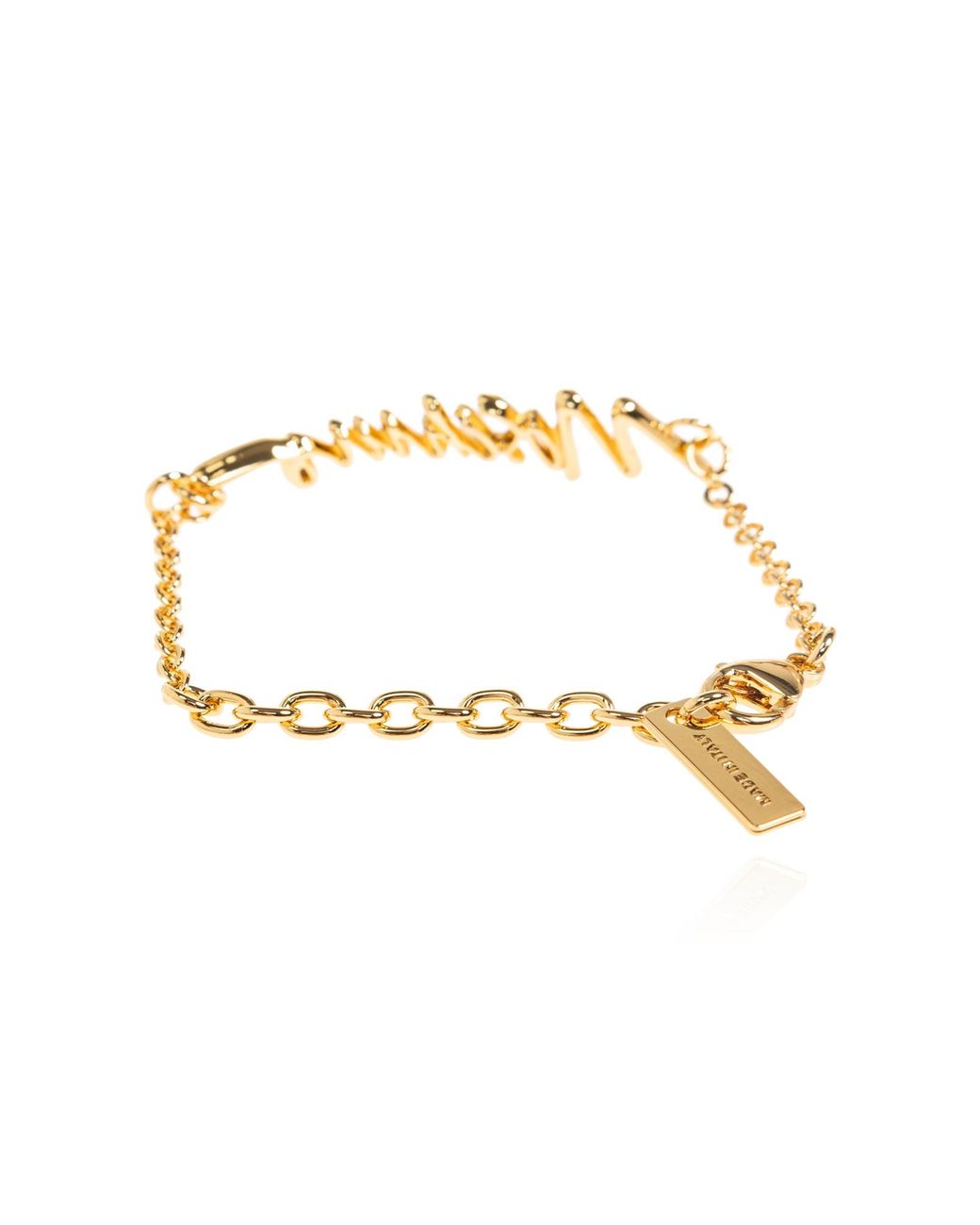 Moschino Metallic Logo Chain Bracelet