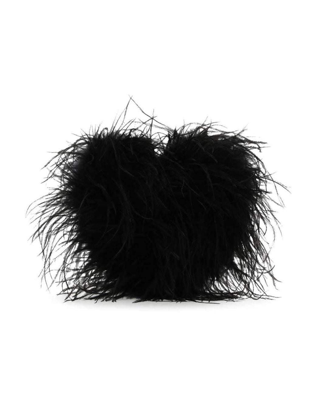 Alexander Wang Black Heart Pillow Clutch Bag