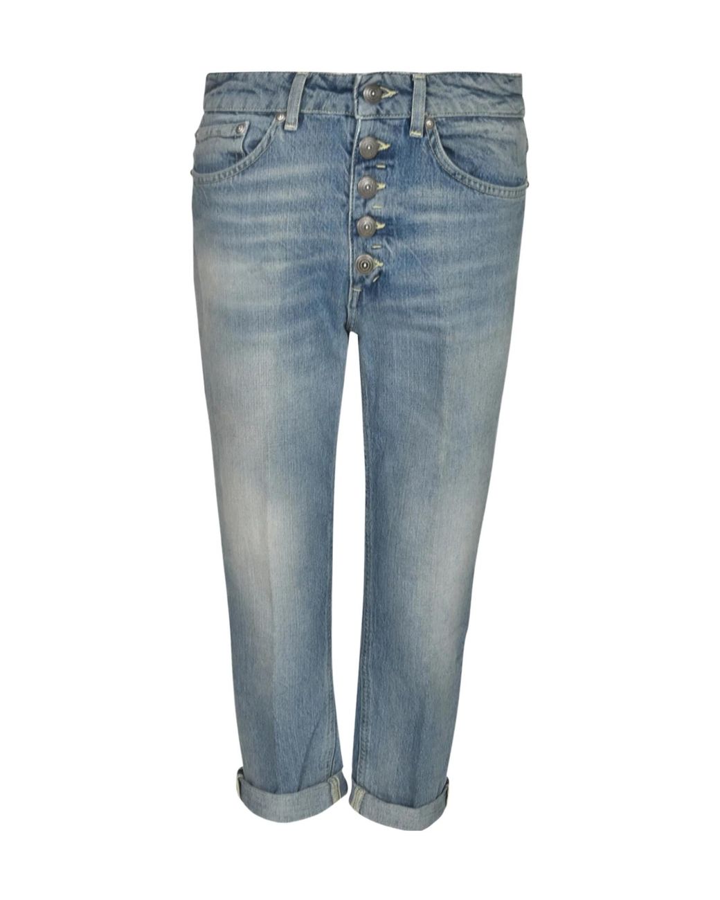 Dondup Blue High-Rise Button-Fly Jeans