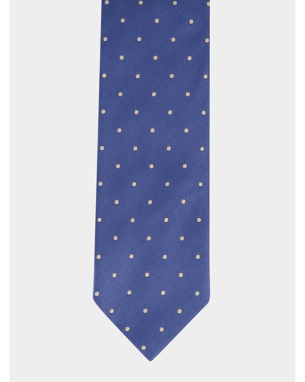 Tom Ford Blue Polka-Dot Silk Tie for men