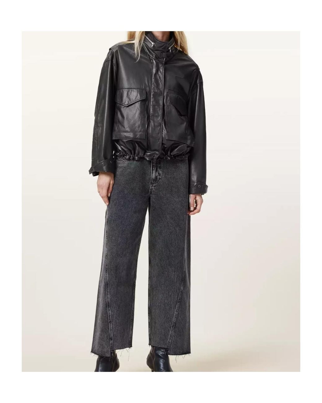AllSaints Black Moto Jacket