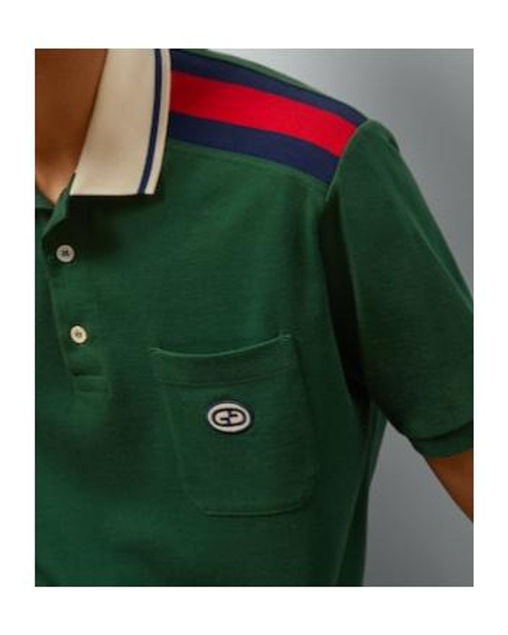Gucci Green Grg Logo Polo Shirt for men