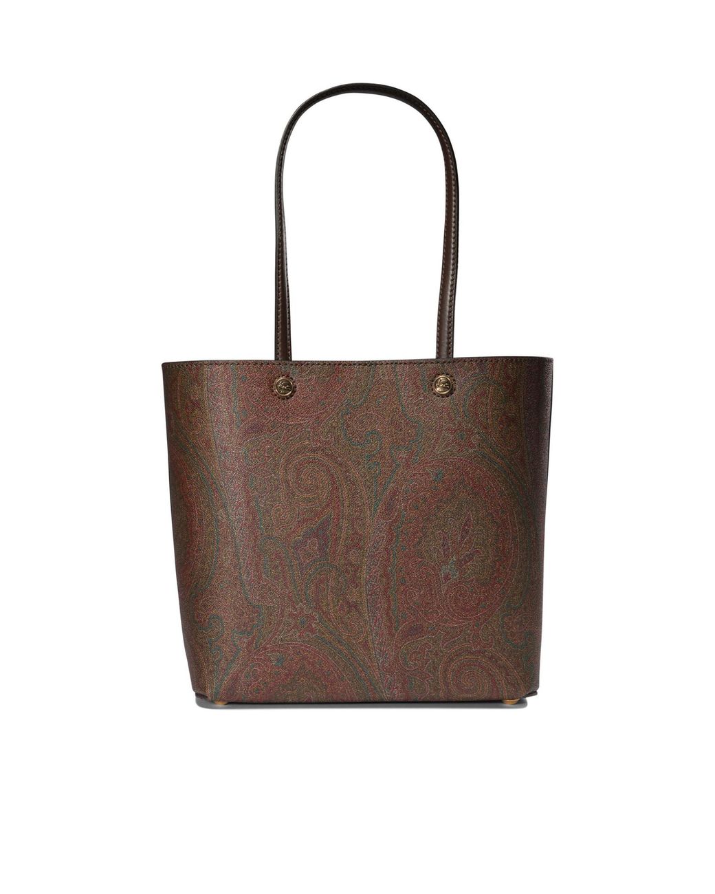 Etro Brown Paisley Printed Essential Medium Tote Bag