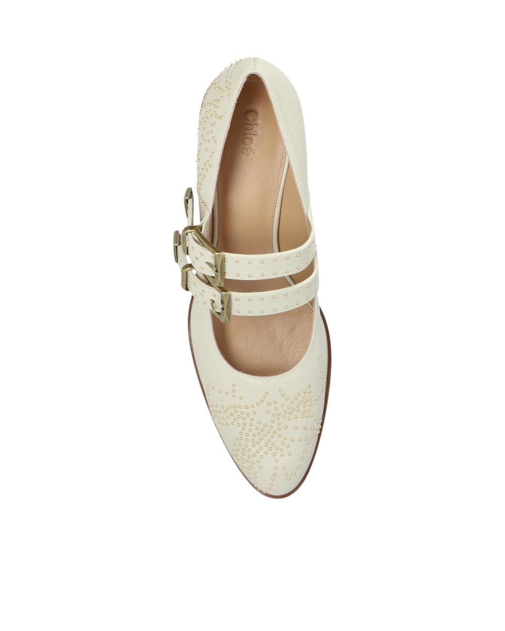 Chloé White Chloé Susan Buckled Pumps