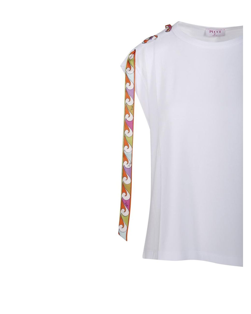 Emilio Pucci White Pucci Foulard Detailed T-Shirt