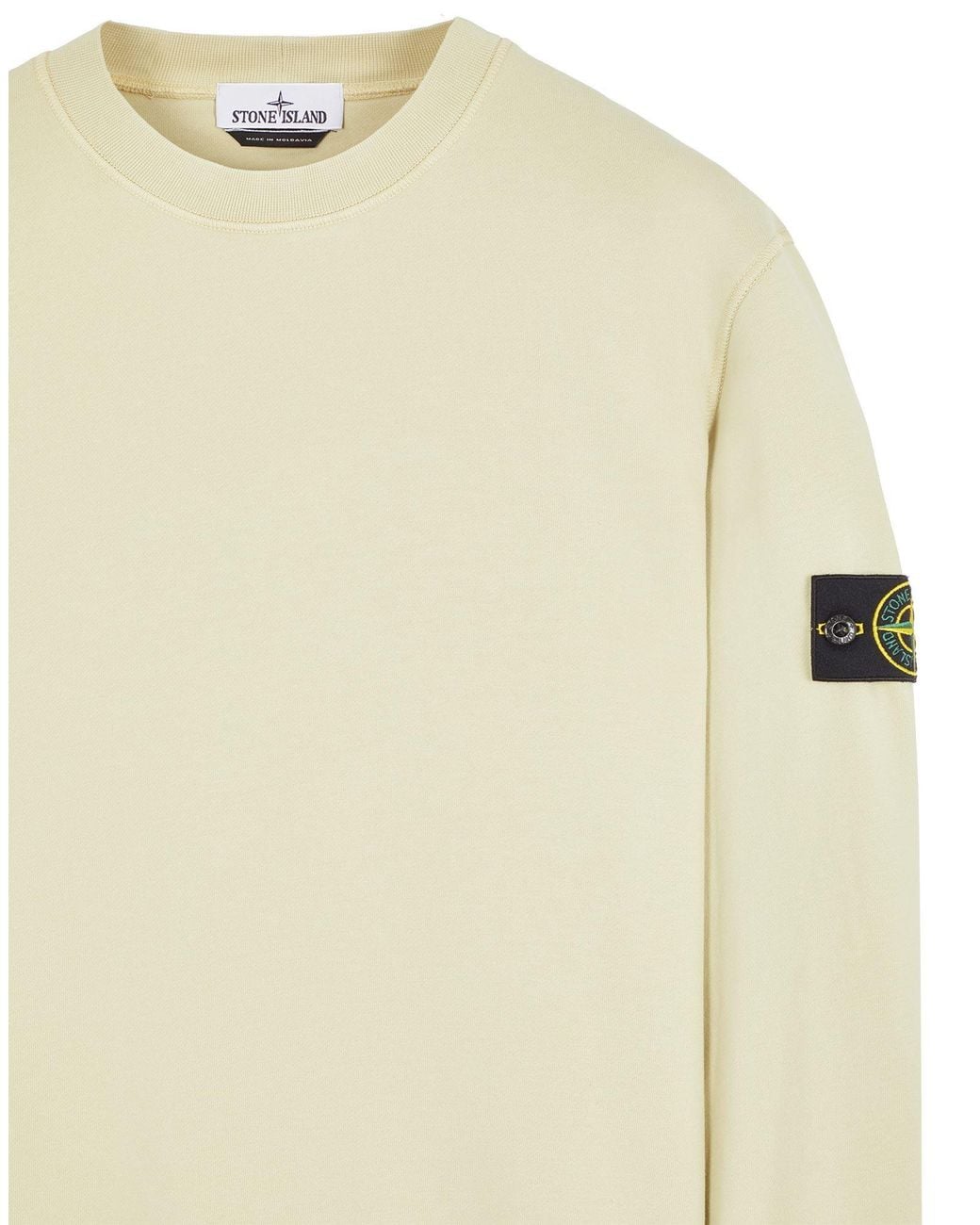 Stone Island Natural Compass Patch Crewneck Sweatshirt for men