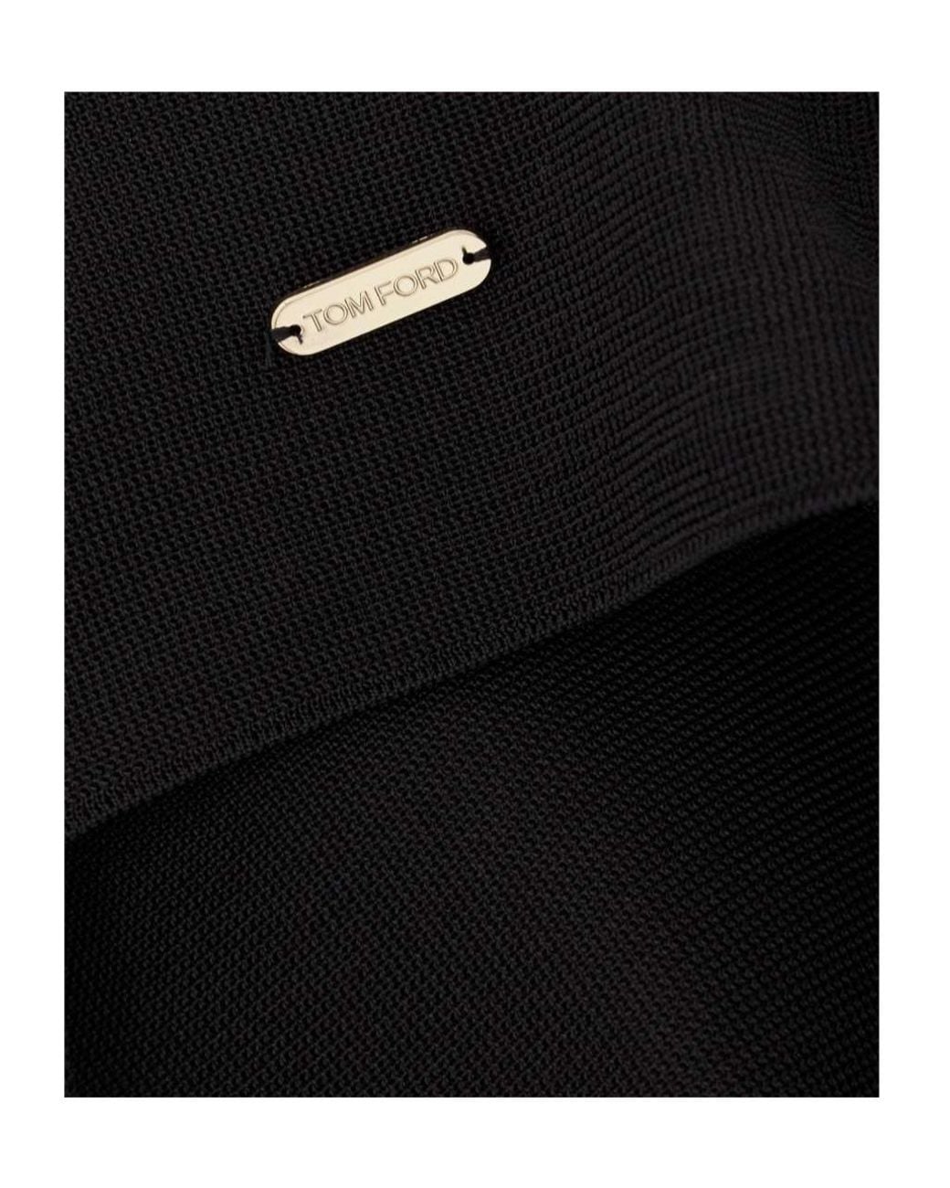 Tom Ford Black Embellished Silk Tank