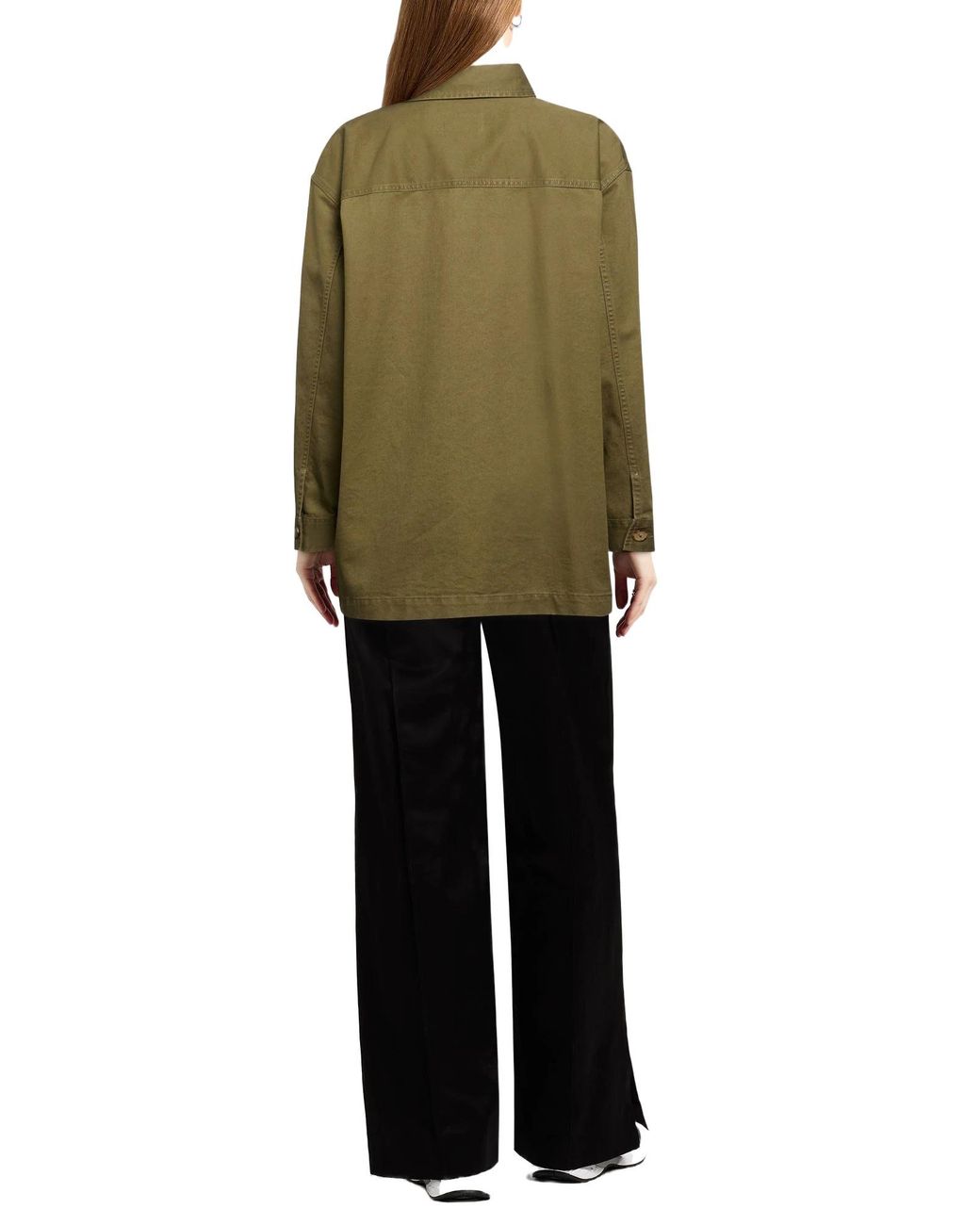 Saint Laurent Green Solid-Color Shirt