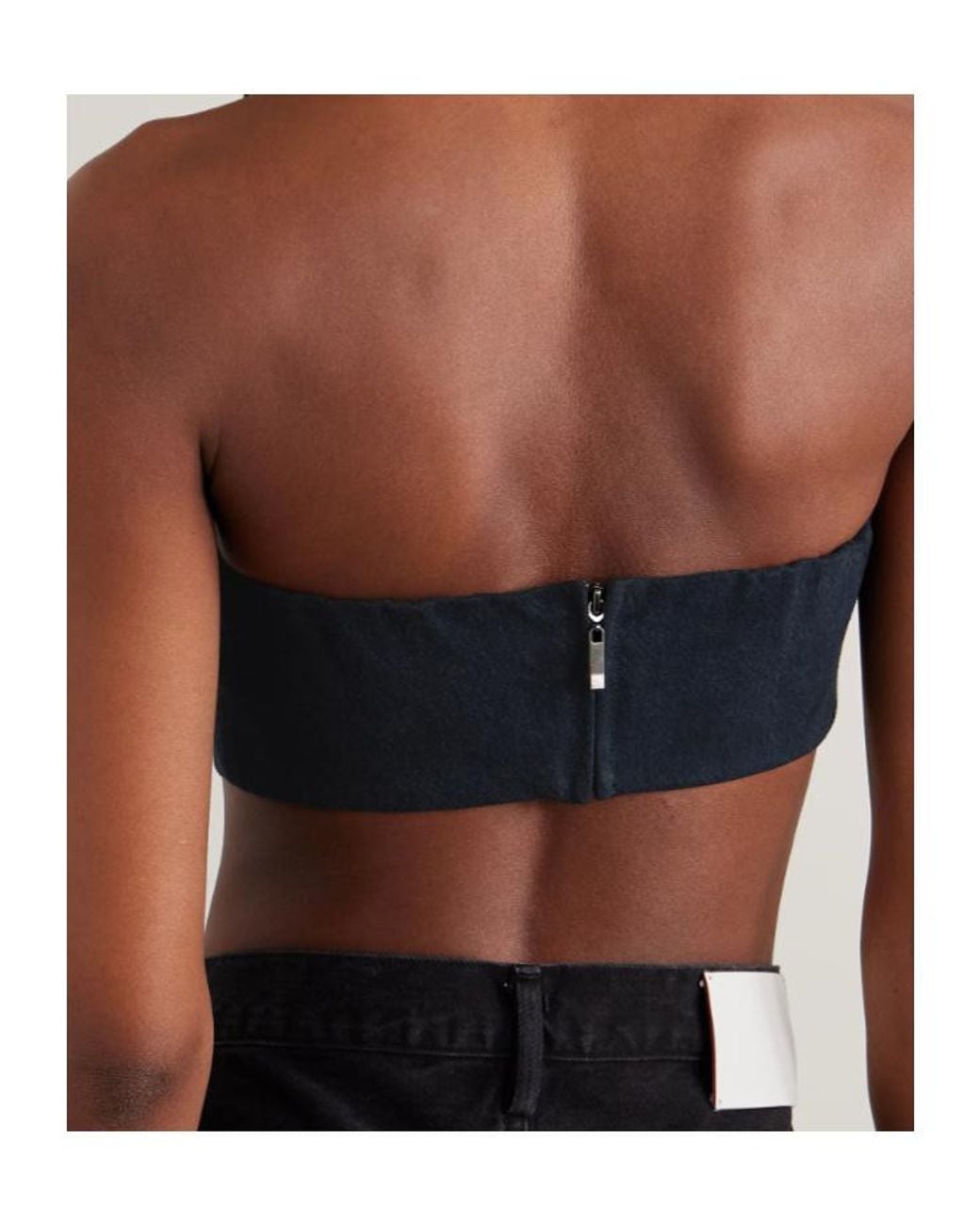 Agolde Blue Denim Tube Top