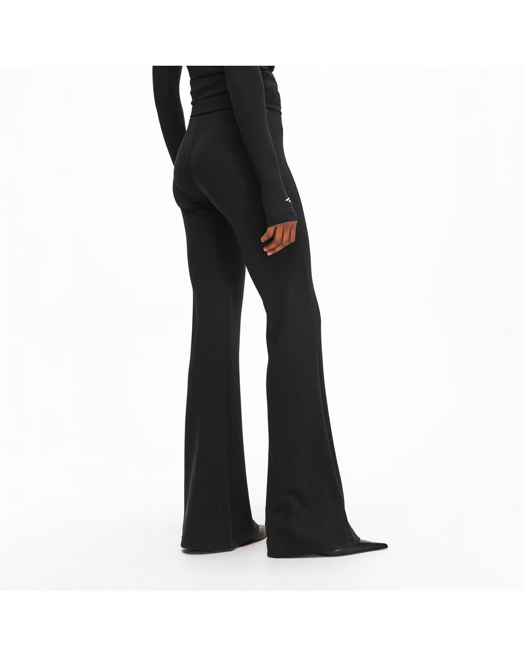 Balenciaga Black Rolled-Up Leggings