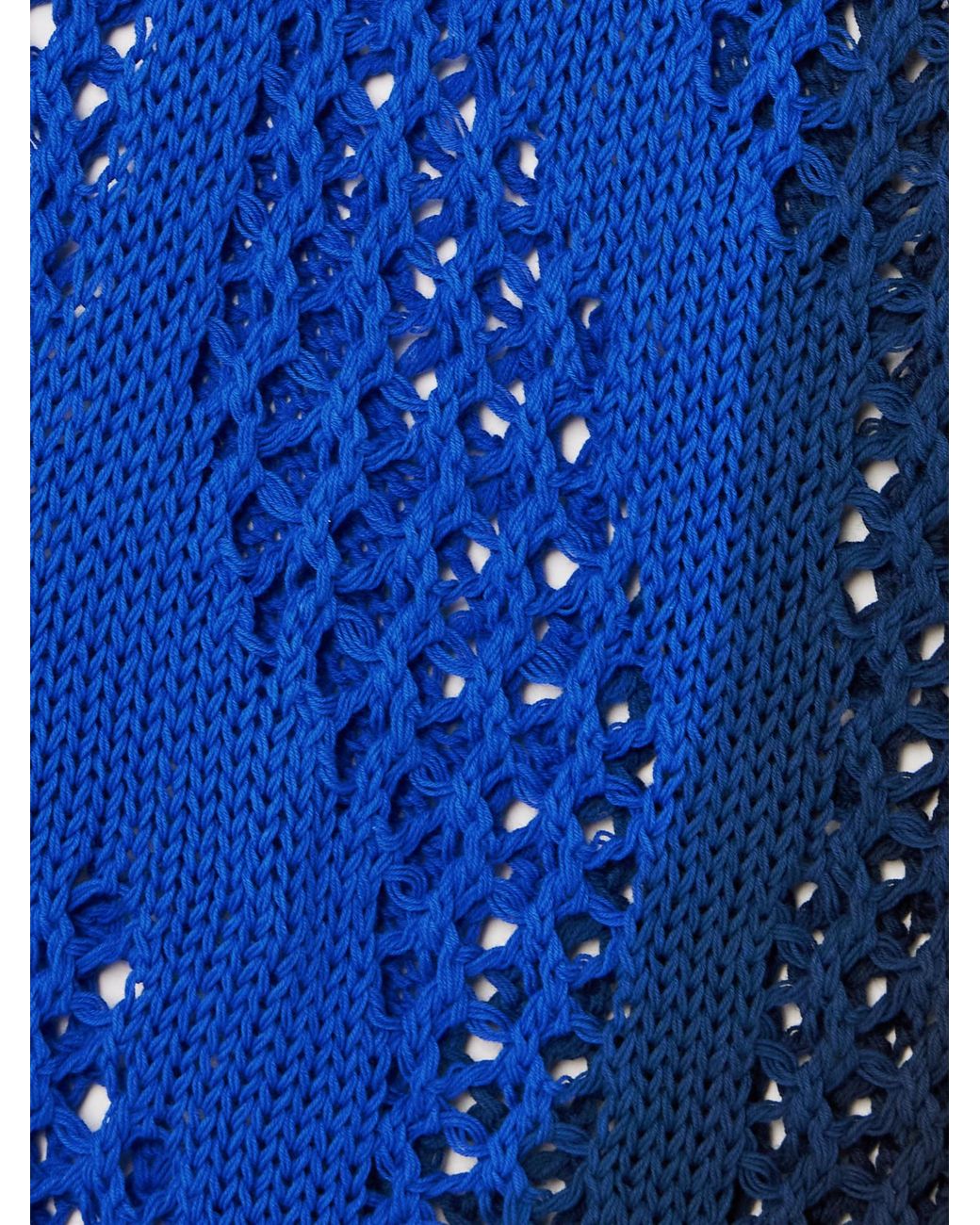 The Attico Blue Cotton Mini Dress