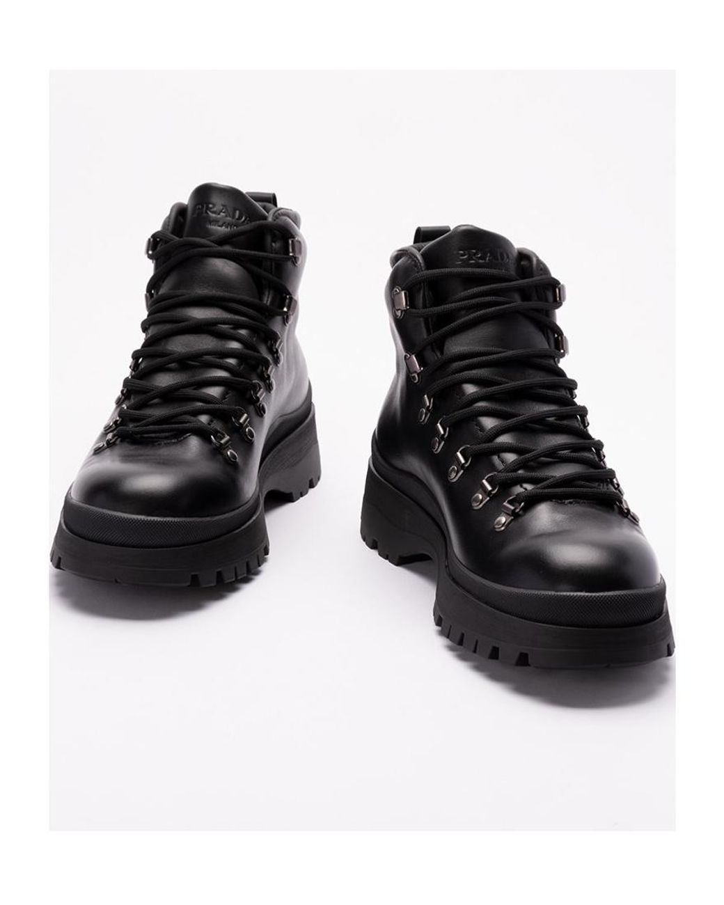 Prada Black Logo Boots for men