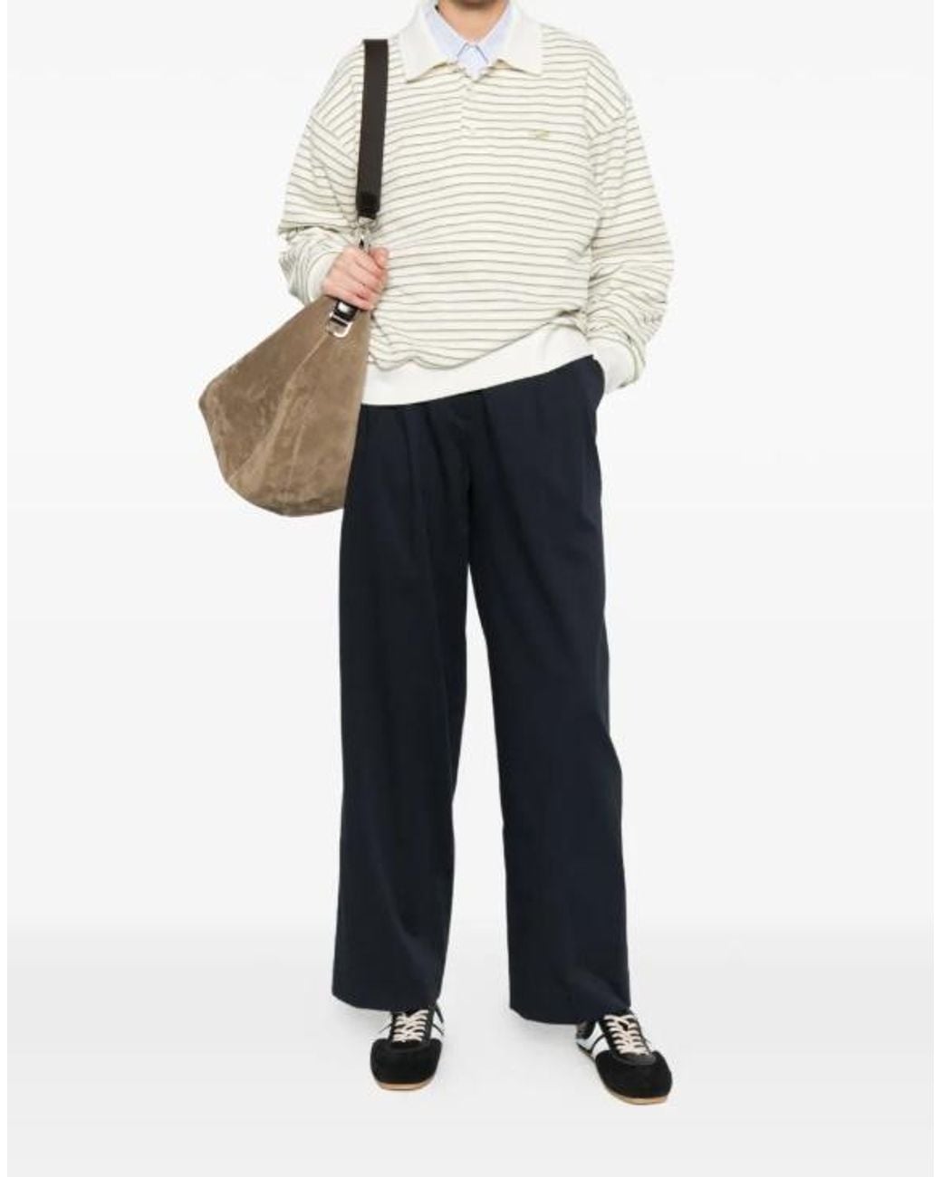 DUNST White Striped T-Shirt
