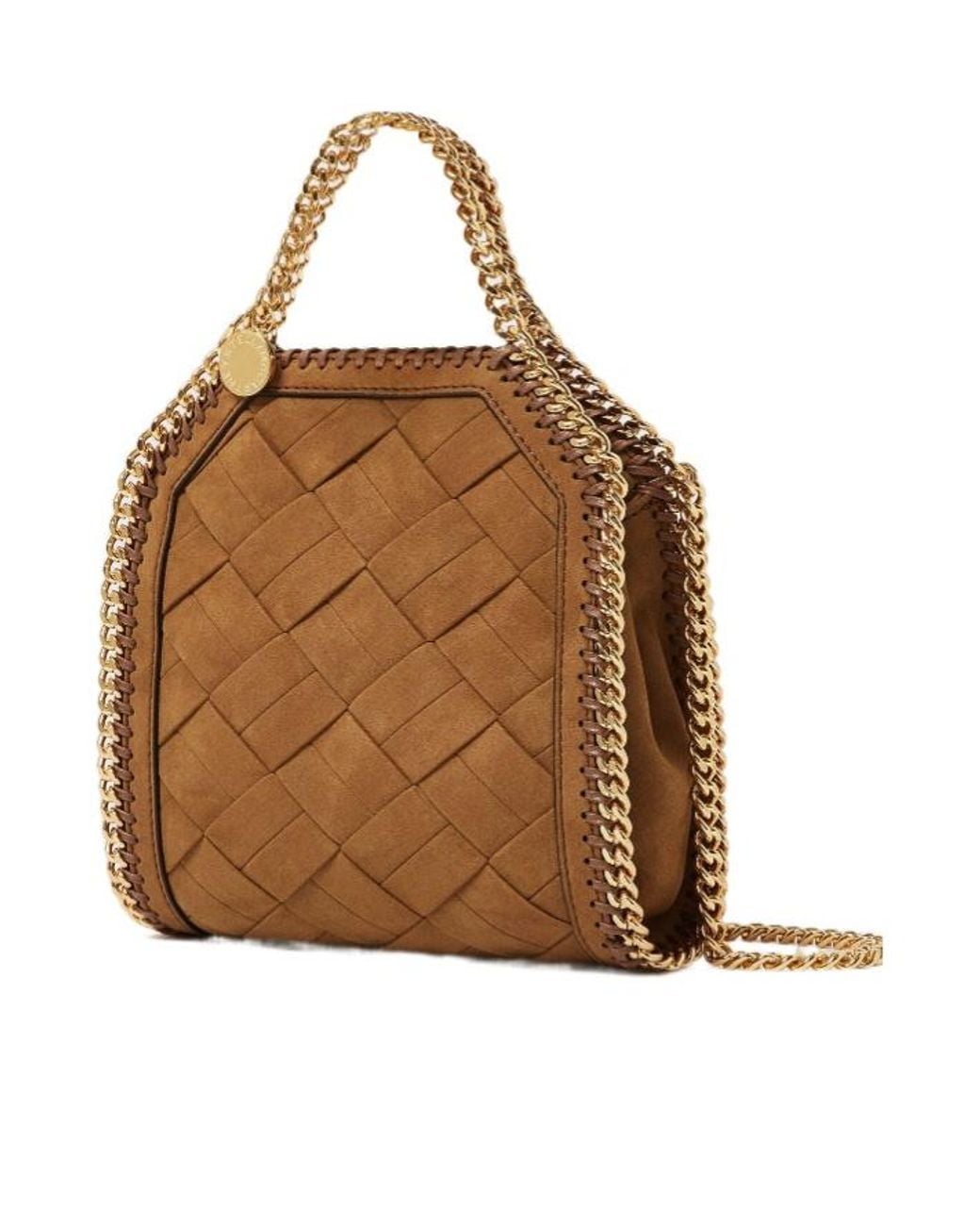 Stella McCartney Brown Falabella Tiny Chain Tote Bag