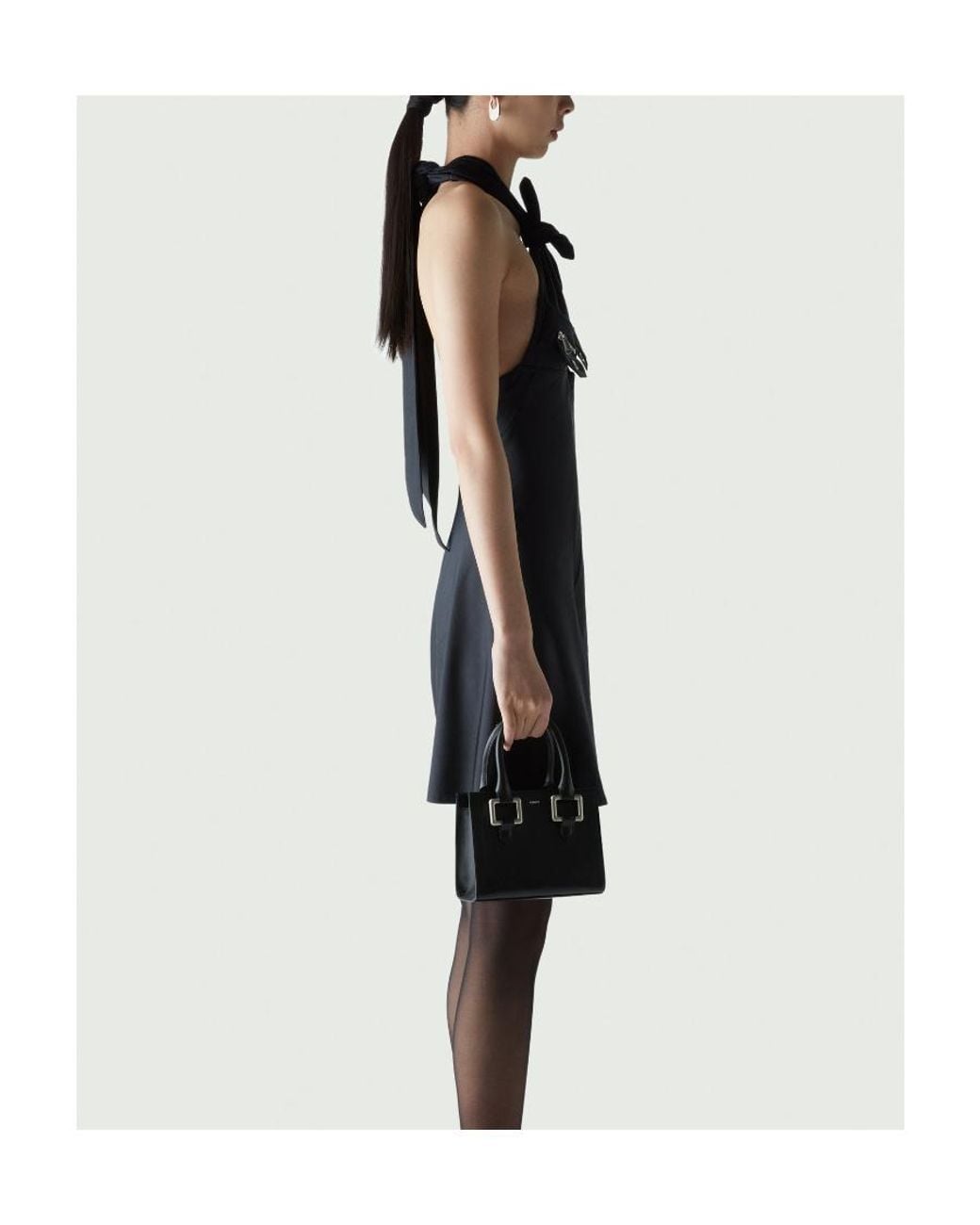 Coperni Black Racing Halterneck Mini Dress