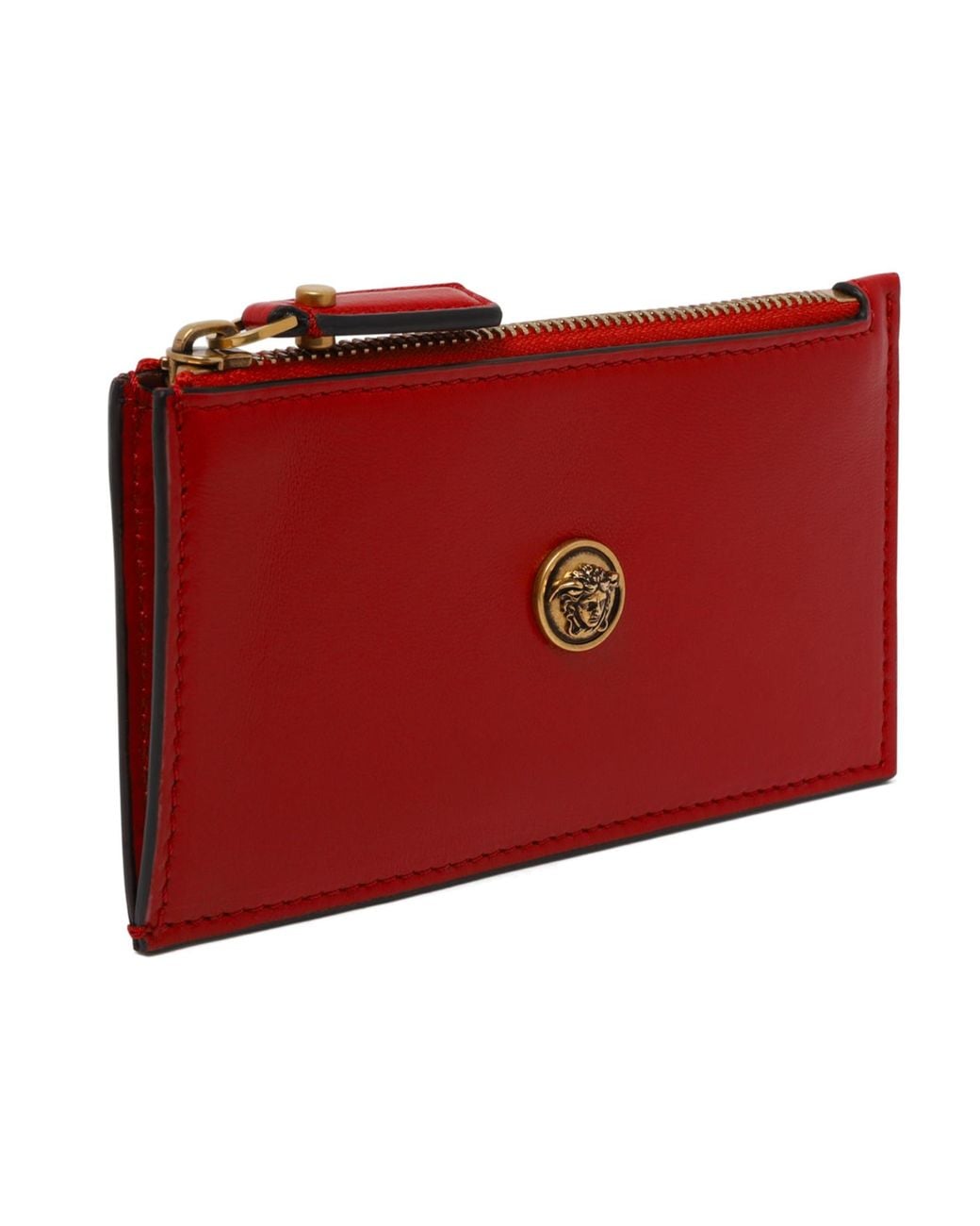 Versace Red Medusa Zip Wallet