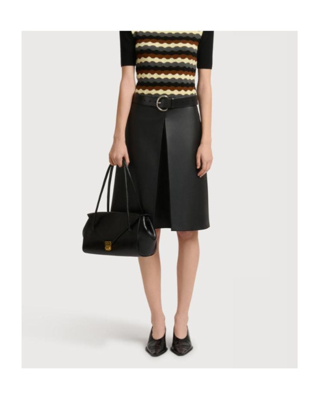 Marni Black East-West Flap Shoulder Bag