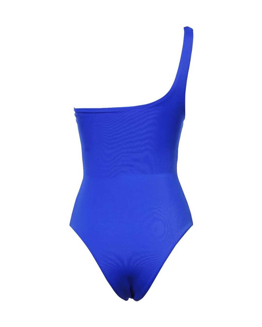 DSquared² Blue Logo-Print One-Shoulder One-Piece