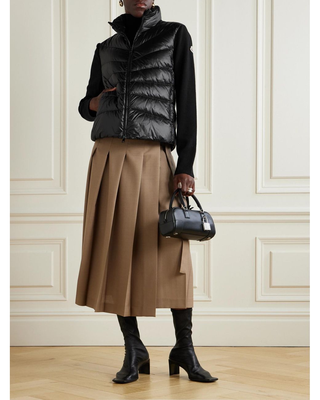 Moncler Black Padded Cardigan